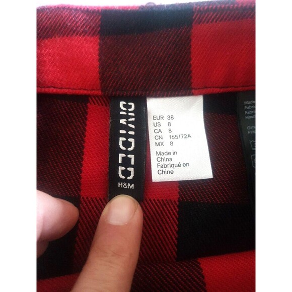 Divided by H&M Womens Skirt Size 8 Plaid Mini Preppy School Punk Edgy Punkcore - Picture 9 of 12